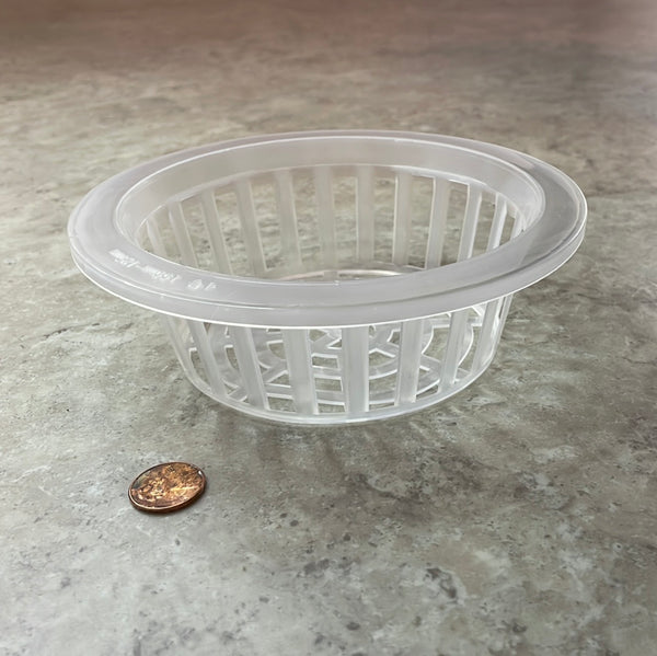 6" clear plastic orchid basket