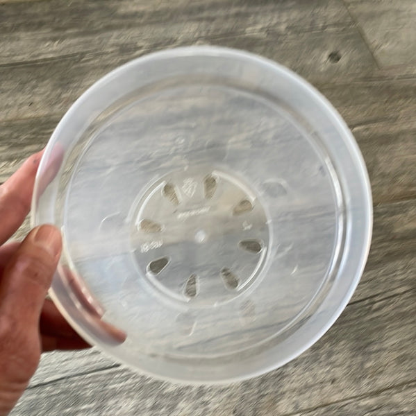 7" ultra clear round orchid pot