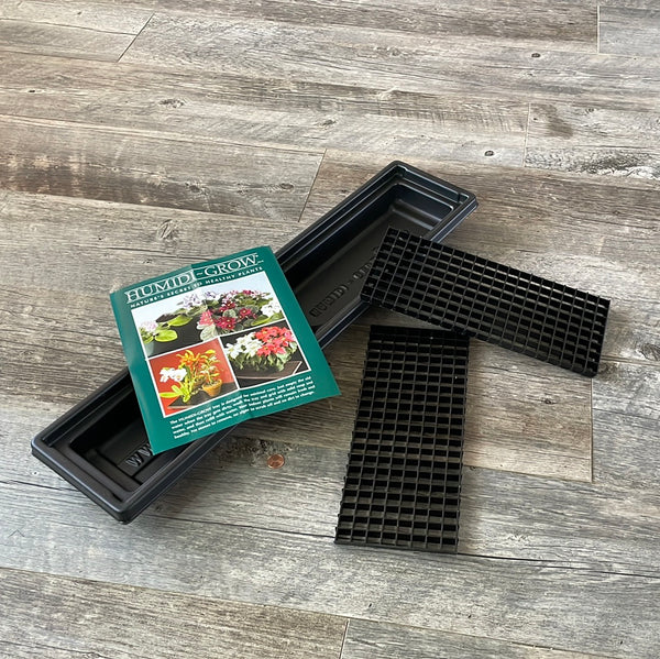 6" x 26" black plastic Humidi-Grow humidity tray
