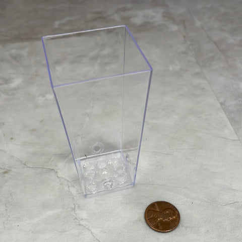 1.5" clear square orchid seedling pot