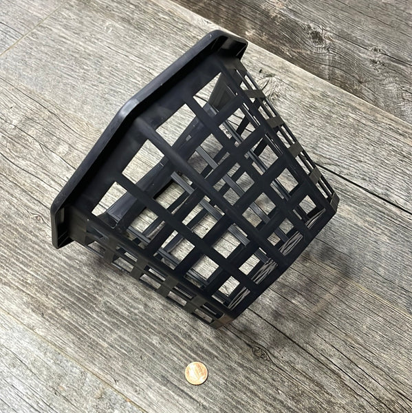 8" octagonal black plastic orchid basket