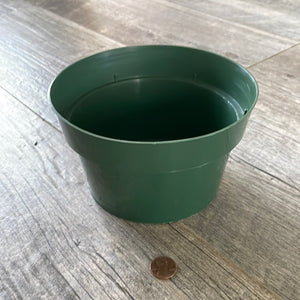small plastic plant pots 6” round green plastic bulb pan – QuarterAcreOrchids