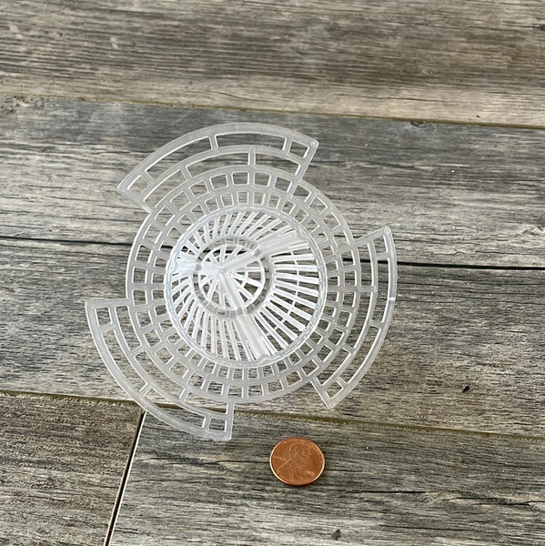 4.5" clear mesh cone for use with orchid repotting to add drainage and aeration