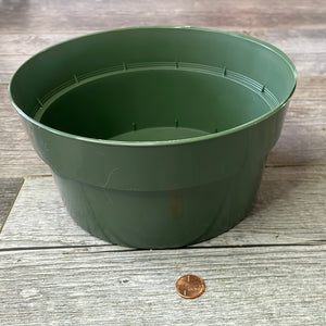 8" green bulb pan for orchids and other plants